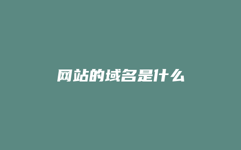 网站的域名是什么
