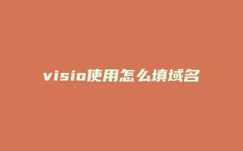 visio使用怎么填域名