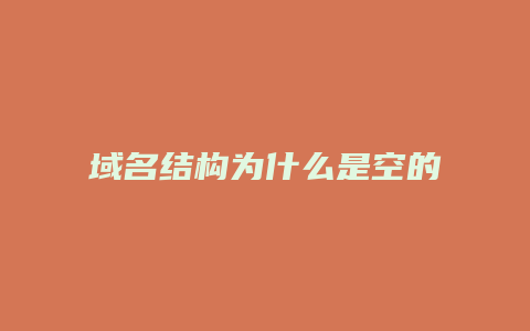 域名结构为什么是空的
