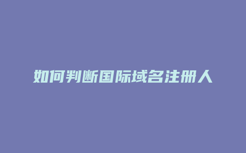如何判断国际域名注册人